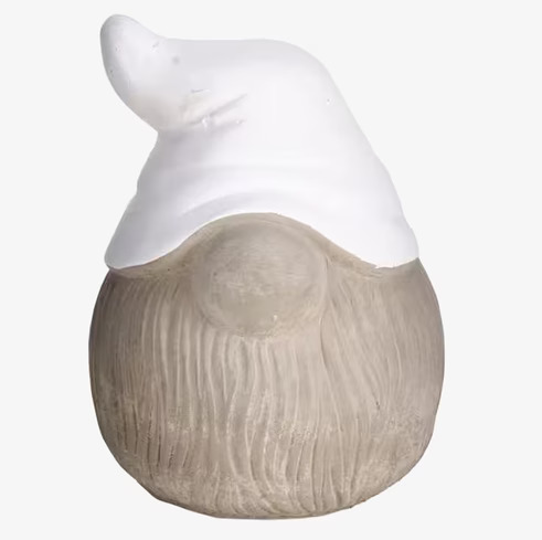 Tomte Chubby Vit från Interstil, rund och kompakt julfigur