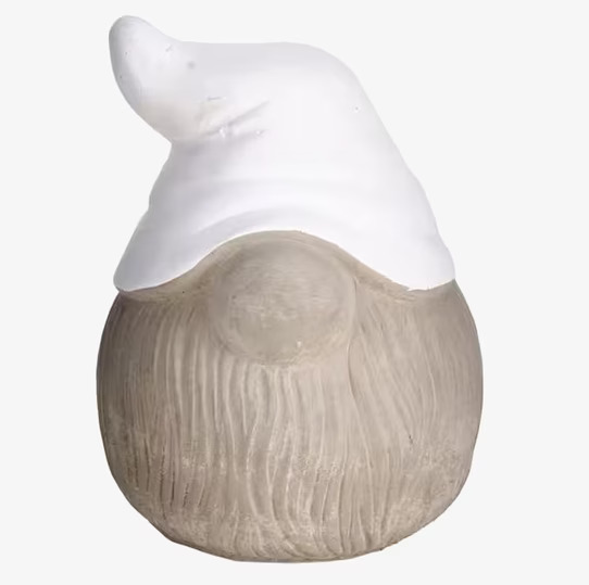 Tomte Chubby Vit från Interstil, rund och kompakt julfigur