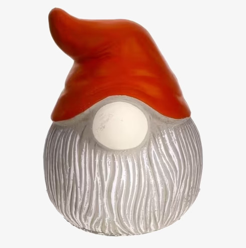 Tomte Chubby Röd från Interstil med röd luva och silver skägg