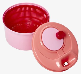 Salladsslunga Rosa/Korall från Rice på vit bakgrund