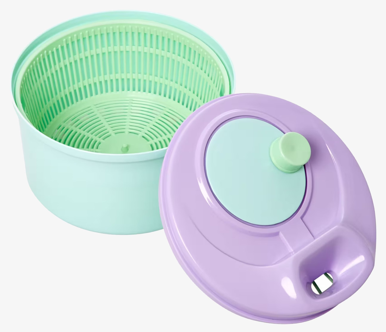 Salladsslunga Mintgrön/Lila från Rice på vit bakgrund