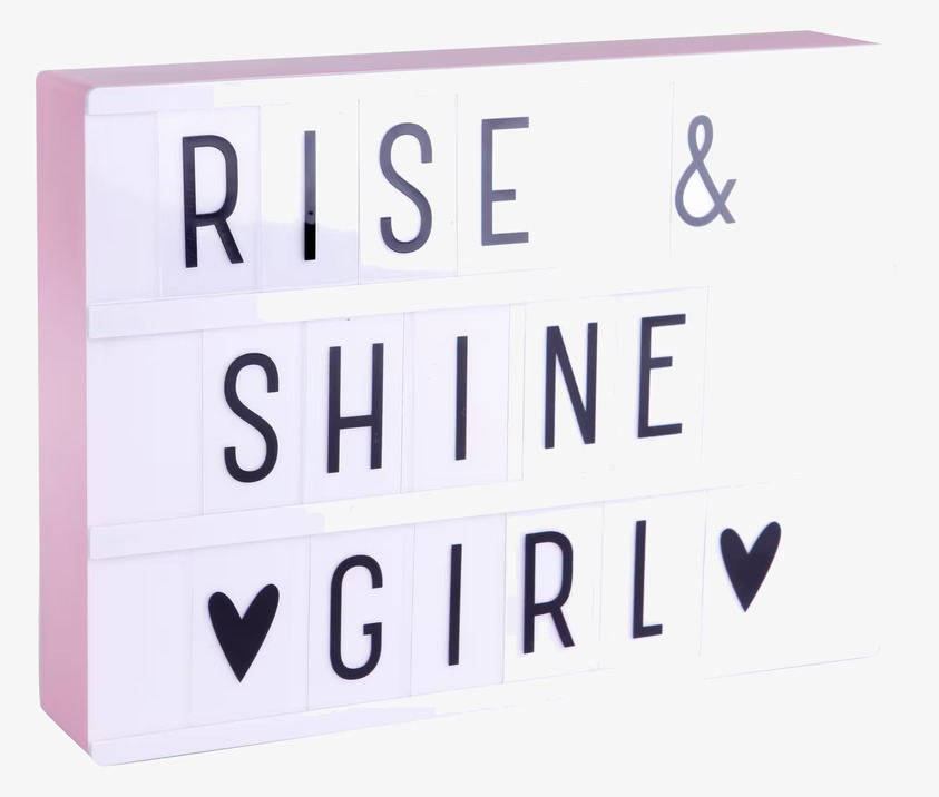 Lightbox Rosa A4 från A Little Lovely Company på vit bakgrund