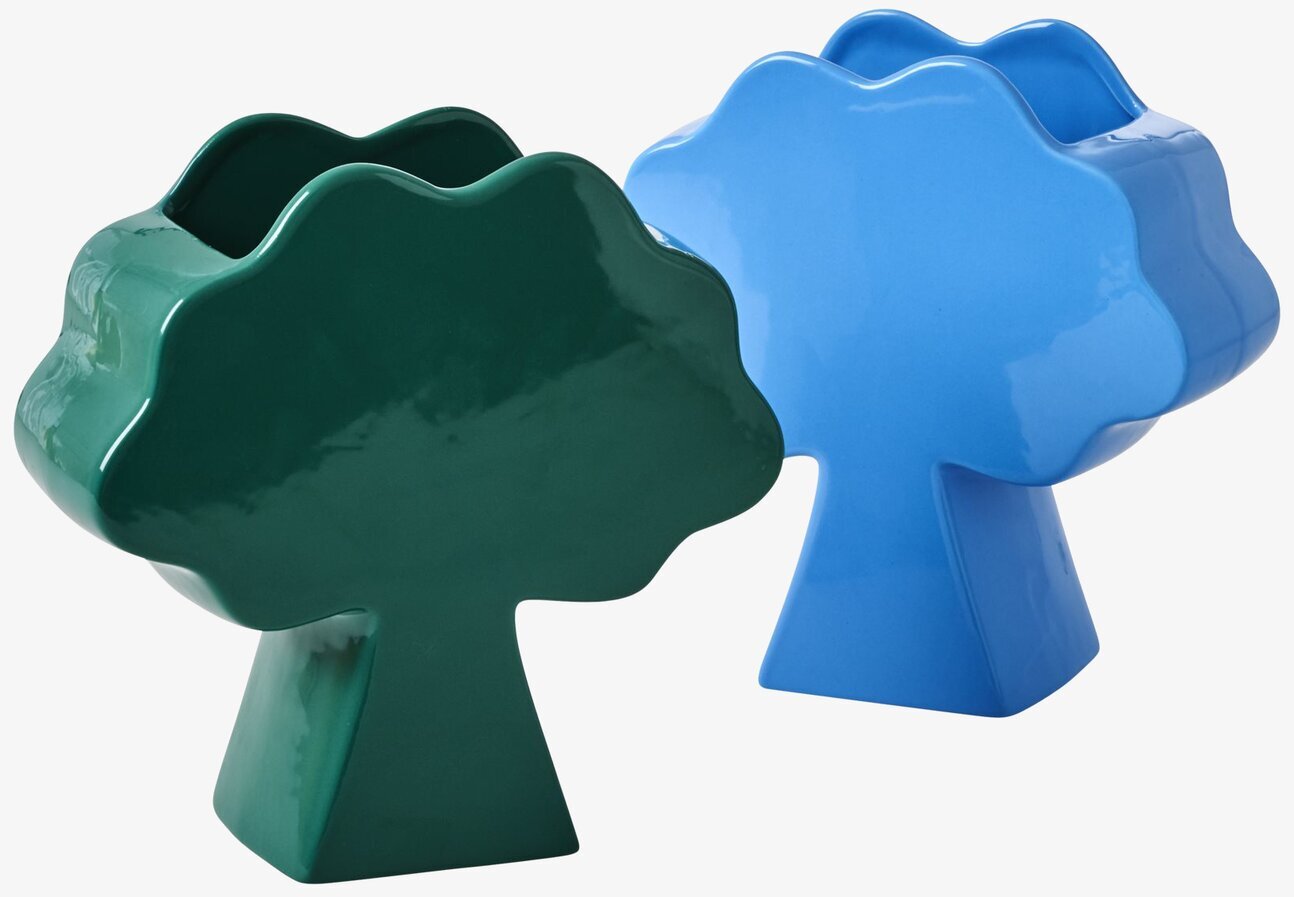 Vas Träd Rice från Rice i grönt och blått, trädformad