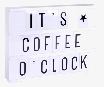 Lightbox Vit A4 från A Little Lovely Company med text