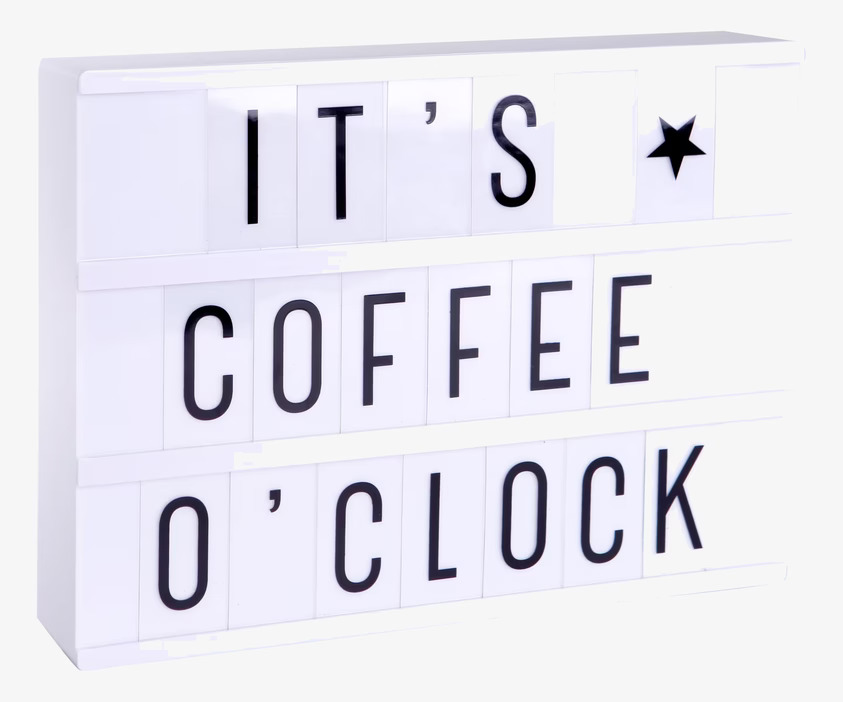 Lightbox Vit A4 från A Little Lovely Company med text