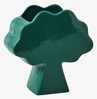 Vas Träd Rice från Rice, grön trädformad keramikvas