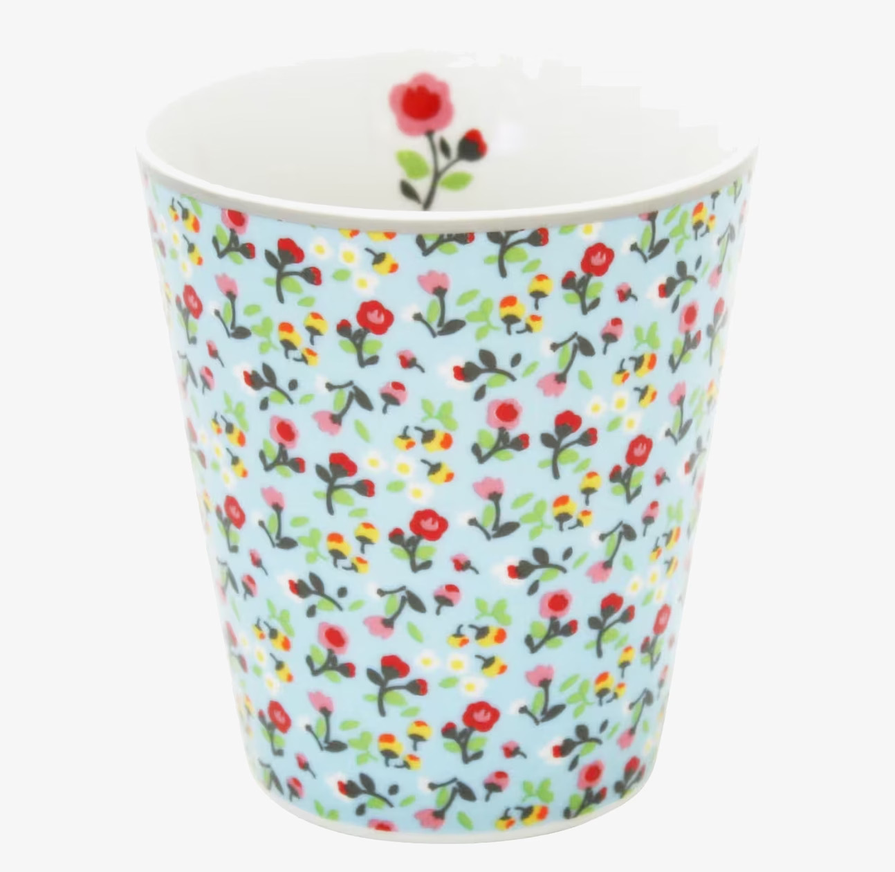 Happy Mugs - Blue Mille Fleurs från Krasilnikoff, blommig mugg