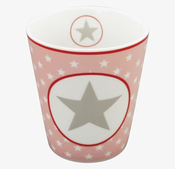 Happy Mugs - Big Star Pink från Krasilnikoff med stjärndesign