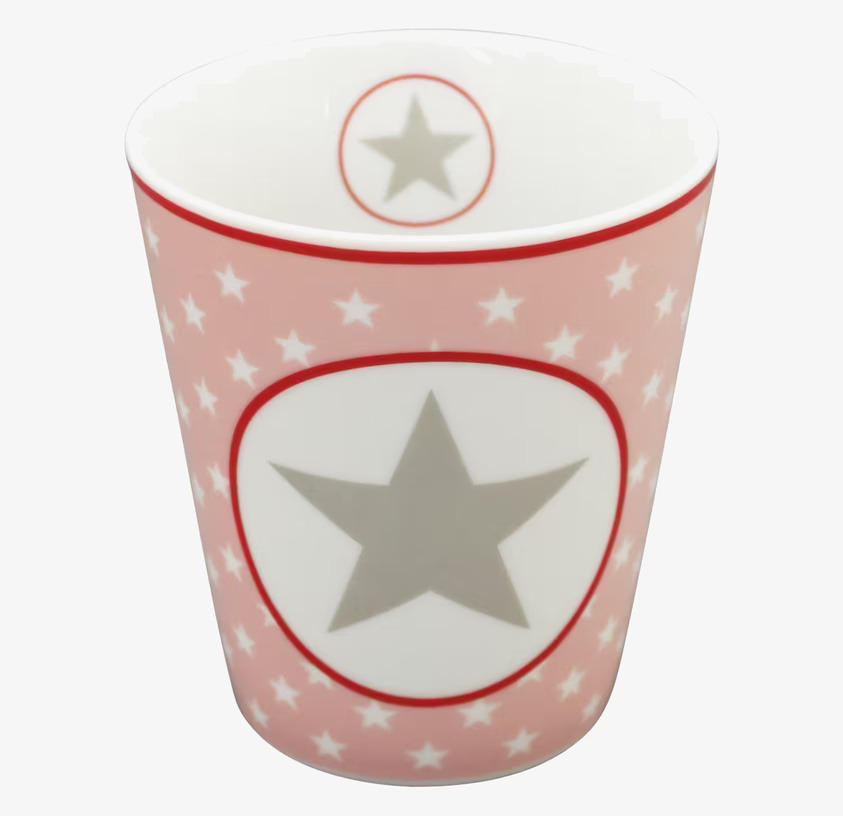 Happy Mugs - Big Star Pink från Krasilnikoff med stjärndesign