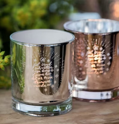 Sol Vind & Vatten - Majas Cottage ljuslyktor i silver och rosé