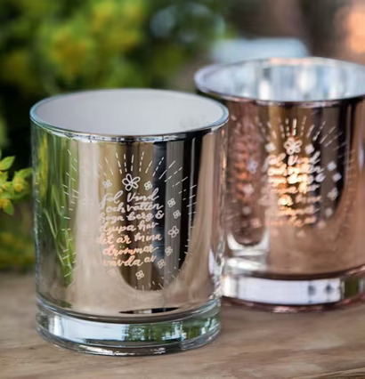 Sol Vind & Vatten - Majas Cottage ljuslyktor i silver och rosé