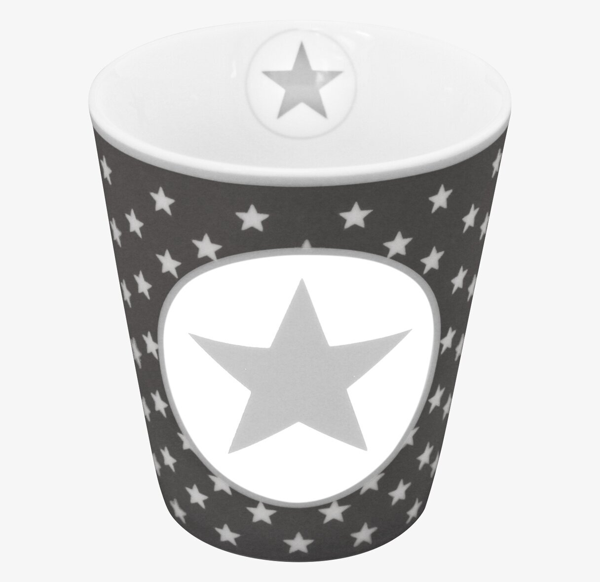 Happy Mugs - Big Star Charcoal från Krasilnikoff, kolgrå mugg