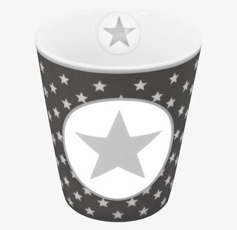 Happy Mugs - Big Star Charcoal från Krasilnikoff, kolgrå mugg