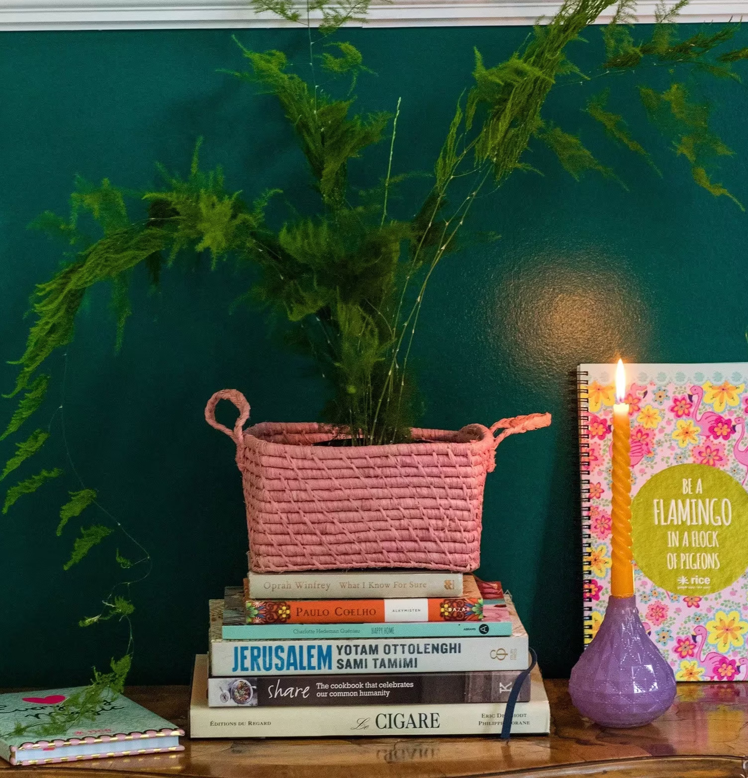 Förvaringskorgar Rice från Rice som blomkruka på böcker