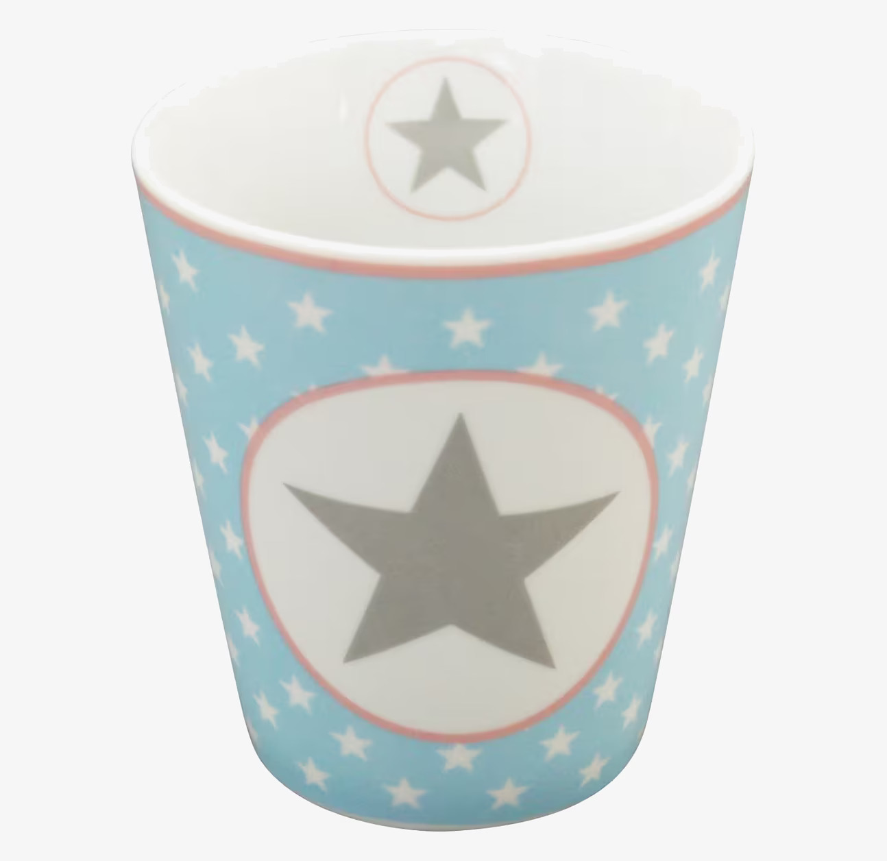 Happy Mugs - Big Star Blue från Krasilnikoff med stjärnmönster