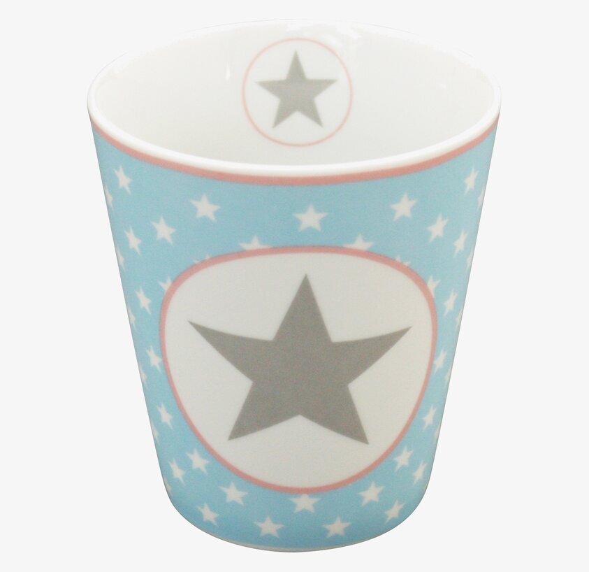 Happy Mugs - Big Star Blue från Krasilnikoff med stjärnmönster