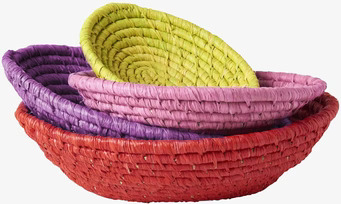 Ovala Brödkorgar Rice från Rice i färgglada nyanser