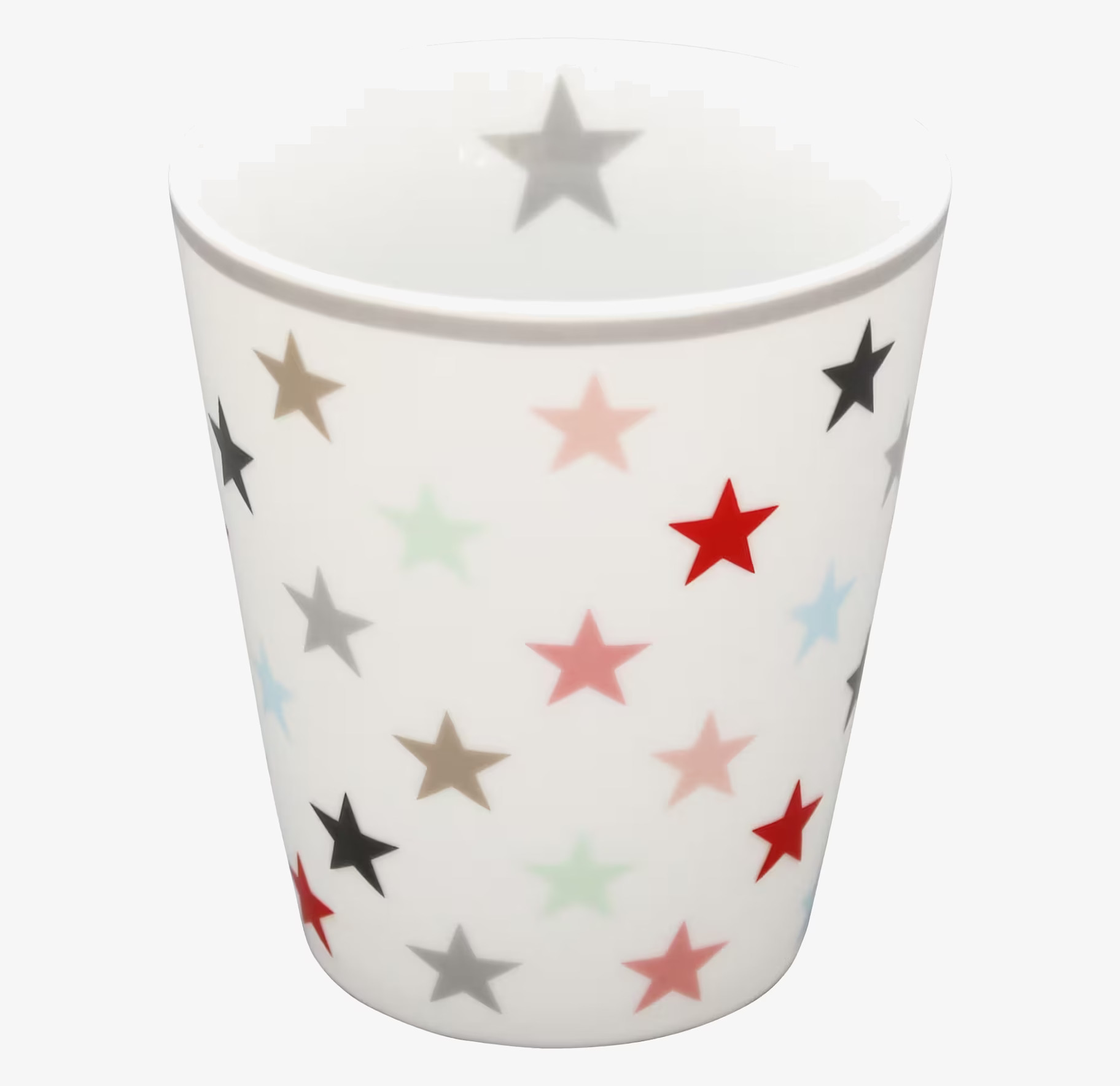 Happy Mugs - White Multi från Krasilnikoff med stjärnmönster