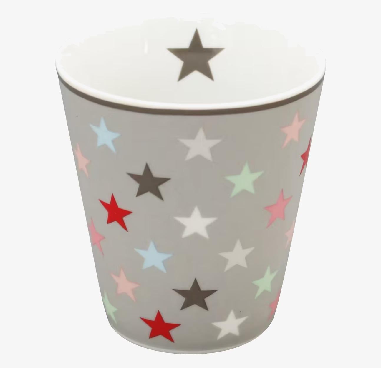 Happy Mugs - Grey Multi från Krasilnikoff med stjärnmönster
