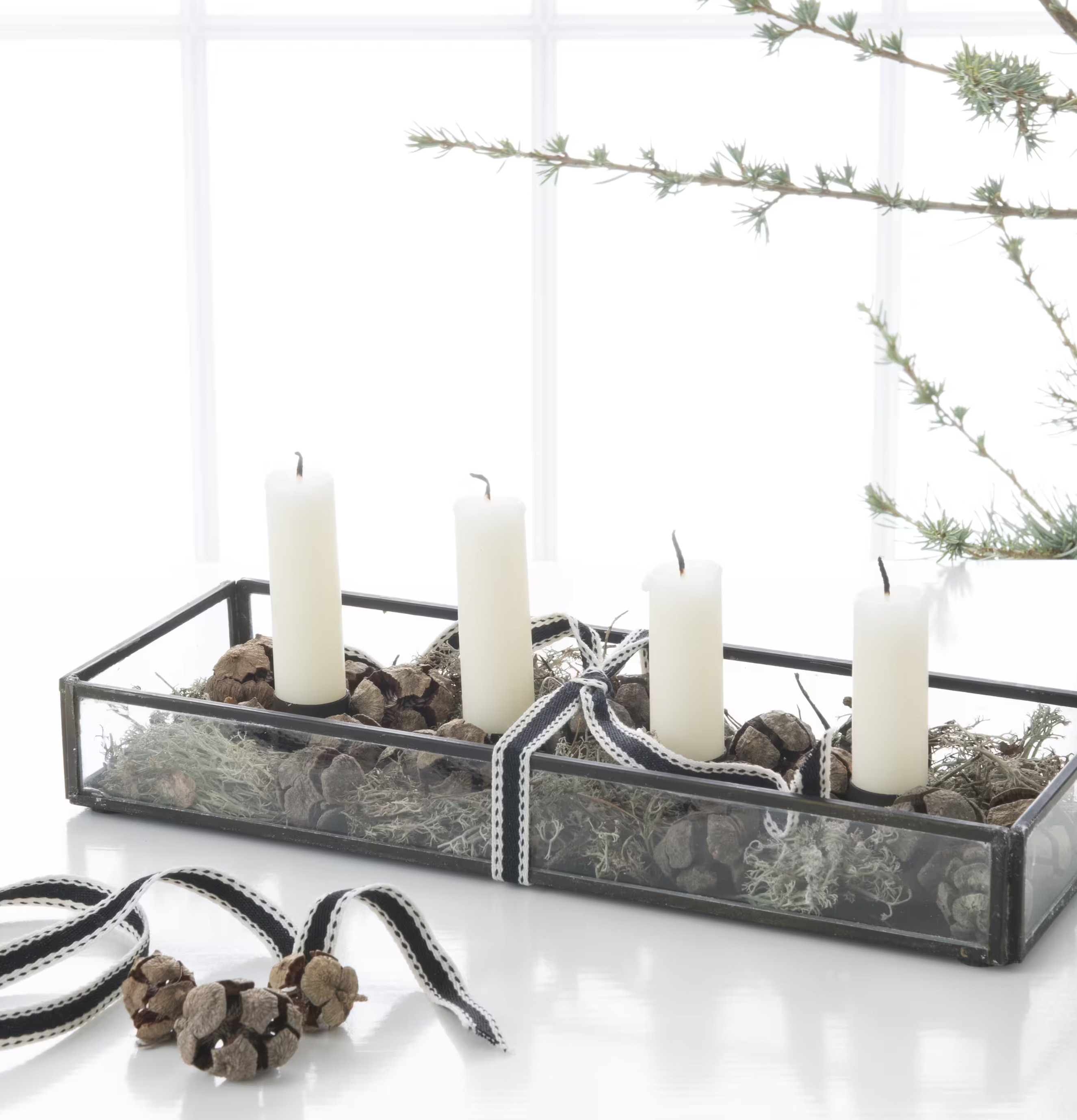 Ljusstake Glasbox från IB Laursen med fyra sektioner