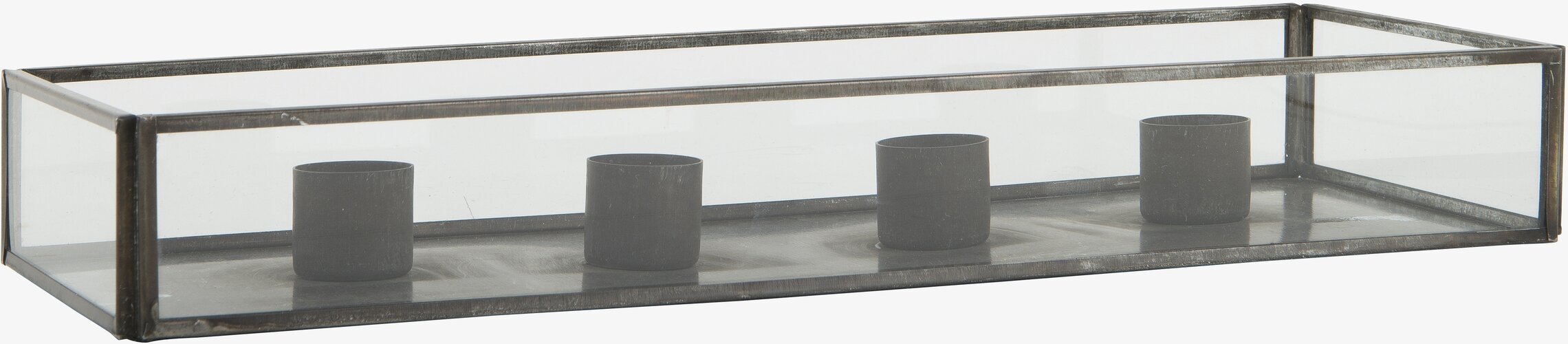 Ljusstake Glasbox från IB Laursen med glas och metallram