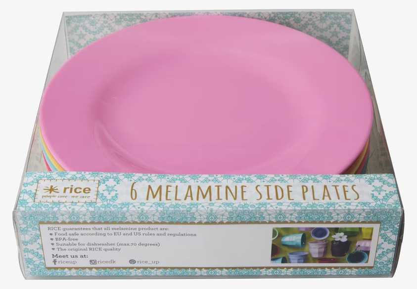 Tallrikar 6-Pack - Classic Color från Rice i färgglad kartong