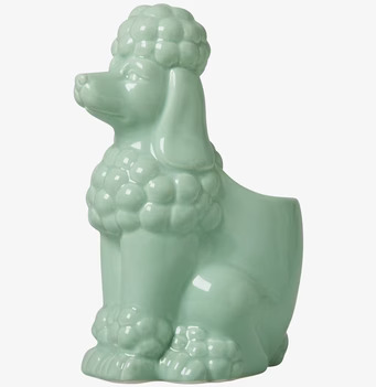 Tandborsthållare Pudel Grön från Rice med mintgrön yta