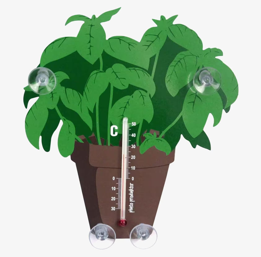 Termometer Basilika Grön från Pluto Produkter med sugkoppar