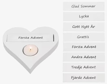 Ljusstake Hjärta Med Texter från Different Design