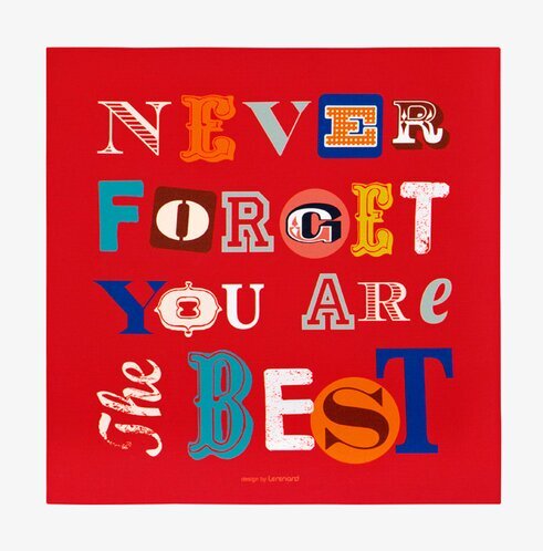 Canvastavla The Best från Derriére la porte med färgglad text