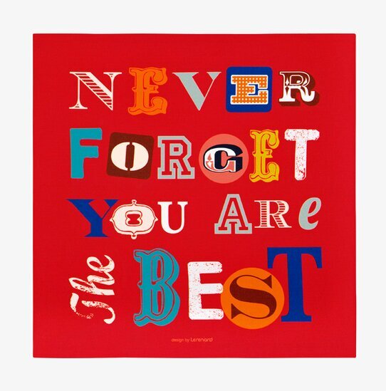 Canvastavla The Best från Derriére la porte med färgglad text