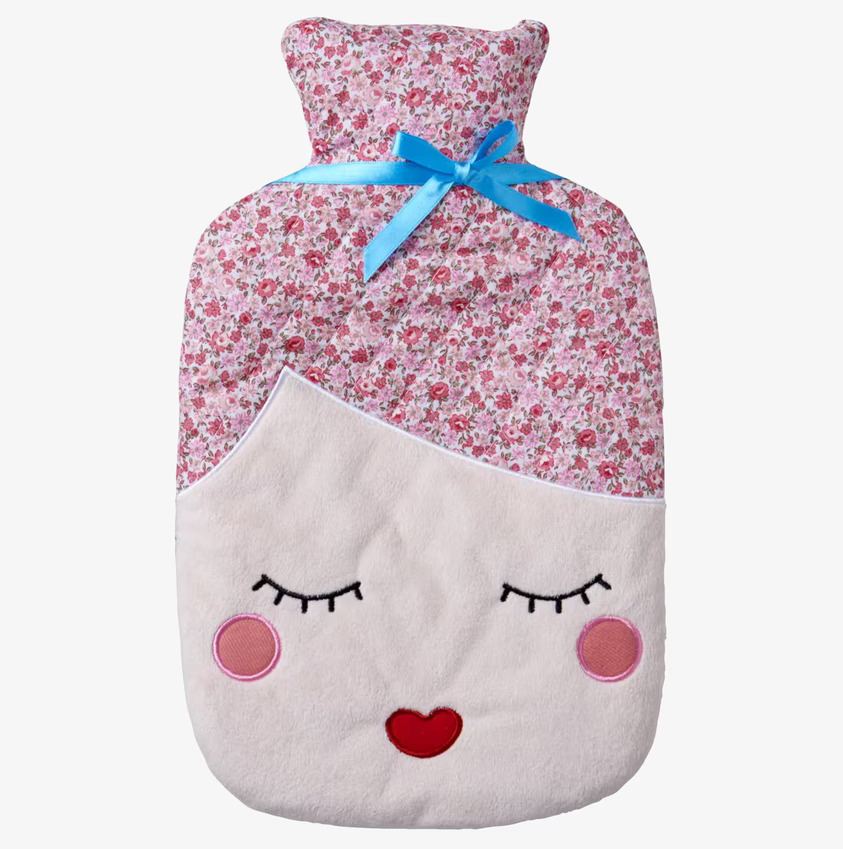 Varmvattenflaska Lady Rosa från Rice med blommigt överdrag