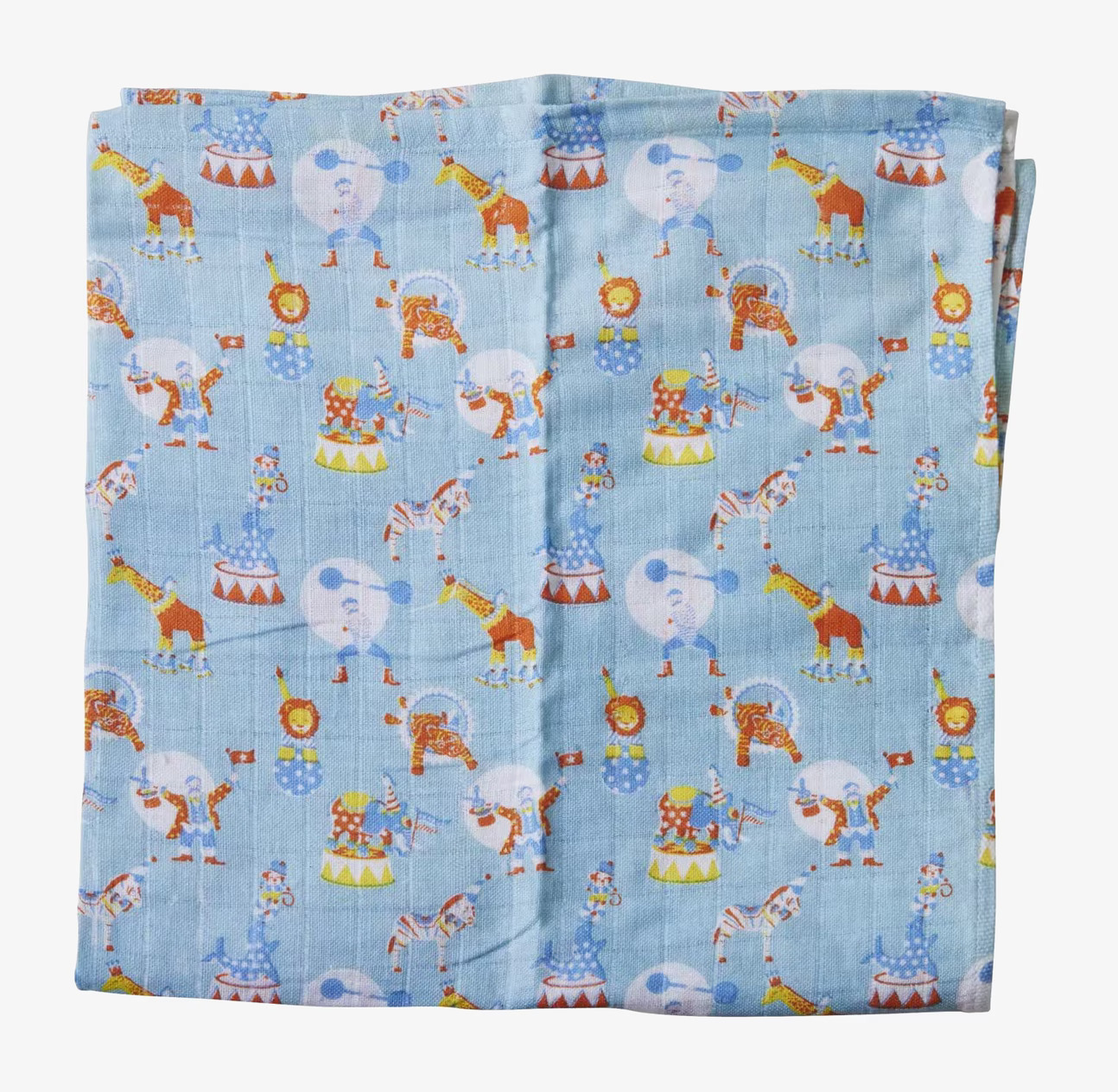 Snuttefilt Muslin 3-Pack Blå från Rice med lekfulla mönster