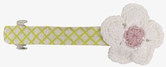 Hårspänne Rosa/Vit/Lime från Rice med handvirkad blomma