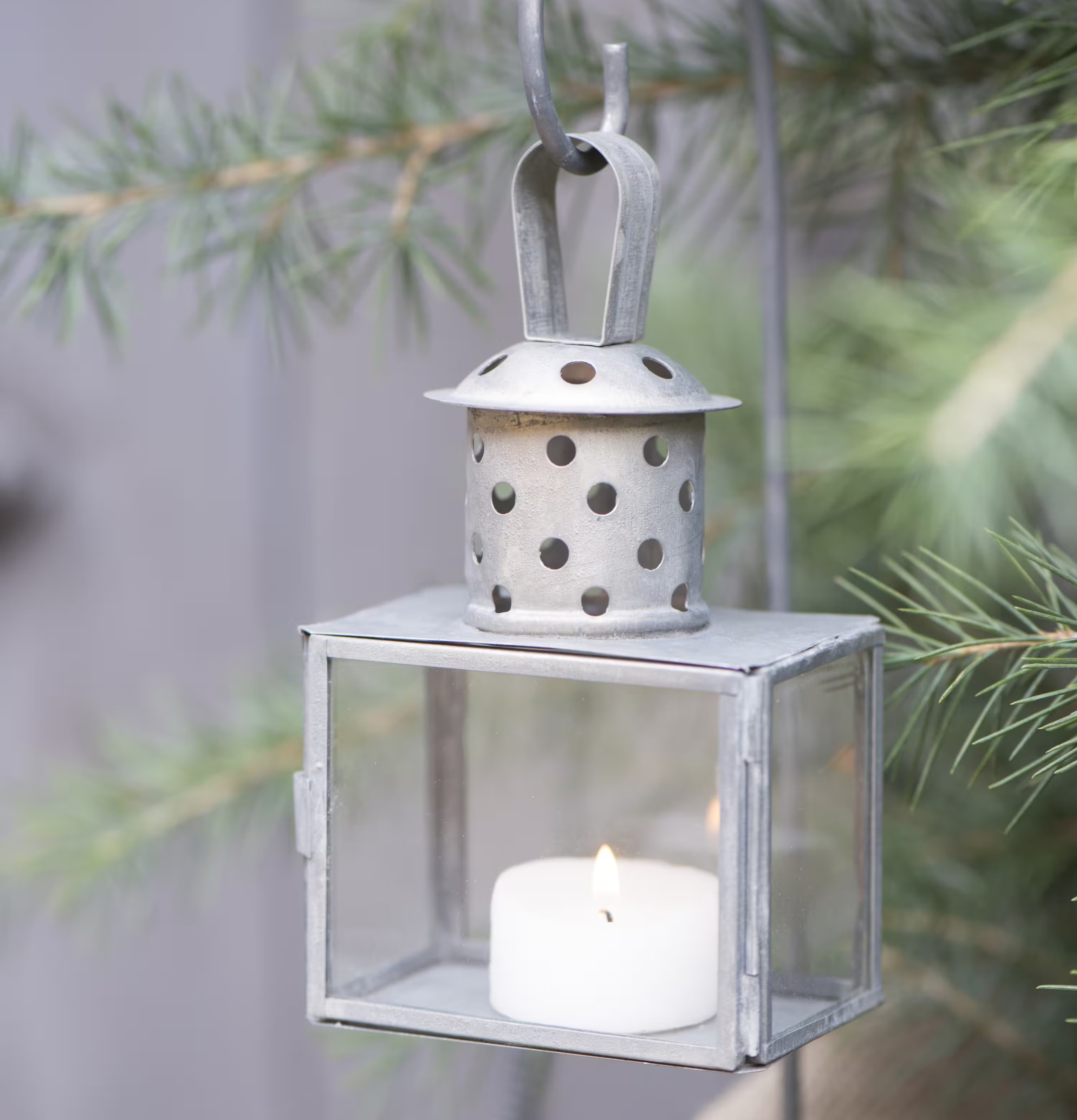 Lykthållare Grå från IB Laursen med grå, matt finish