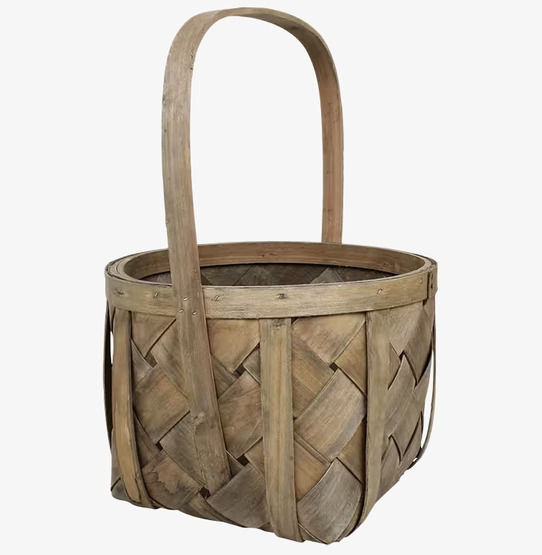 Spånkorg Rund Grå Liten från Strömshaga i minimalistisk miljö