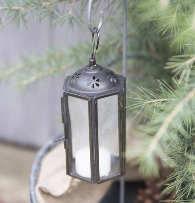 Lykthållare Grå från IB Laursen med vintagekänsla