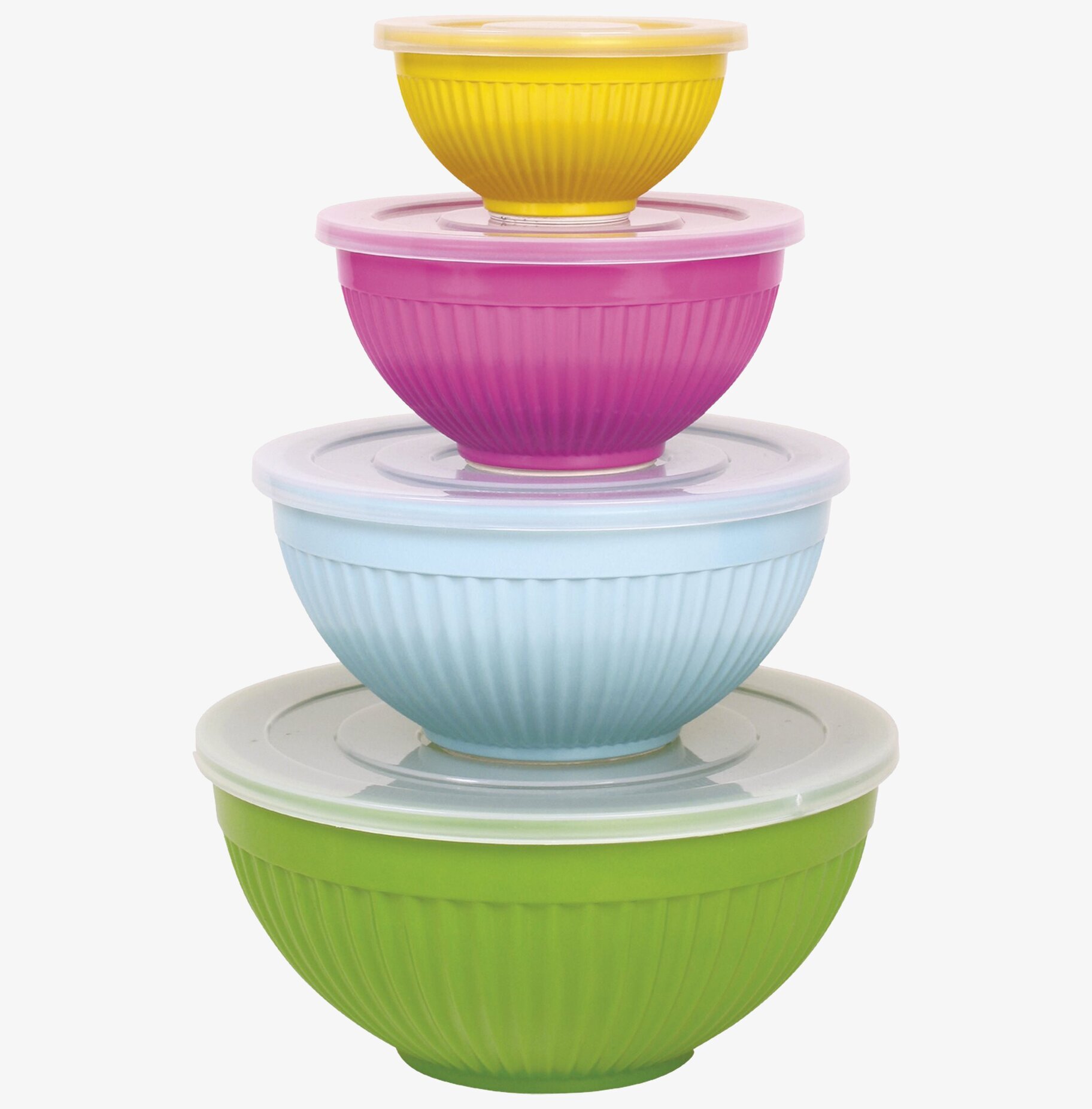 Skålar Melamin 4-Pack från Rice i olika färger och storlekar