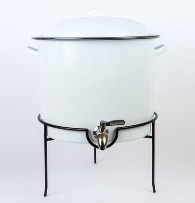 Dryckesbehållare Emalj Vit/Svart från Crow Canyon Home