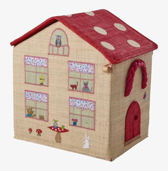 Förvaringskorg Small High Rise från Rice med husdesign