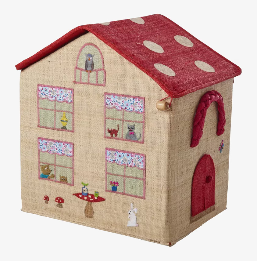 Förvaringskorg Small High Rise från Rice med husdesign