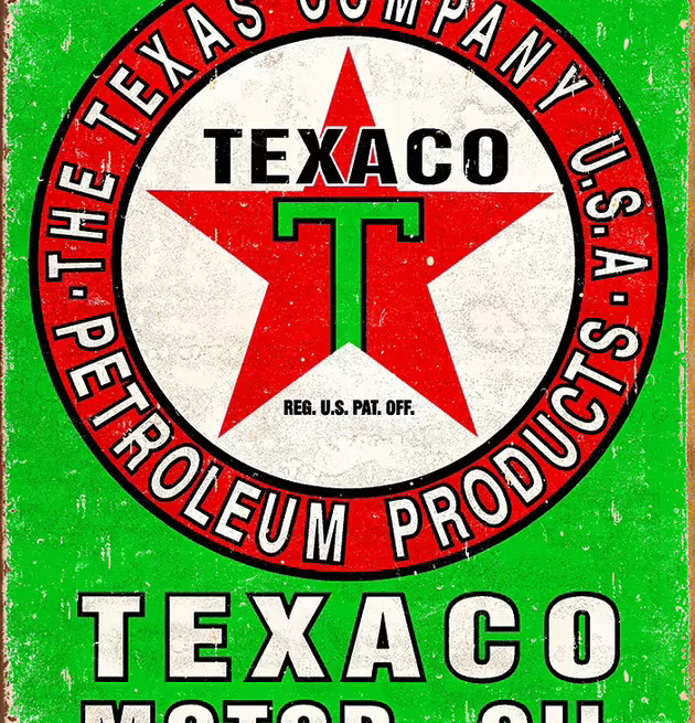 Plåtskylt Texaco Oil Weathered från Americana Classic Vintage