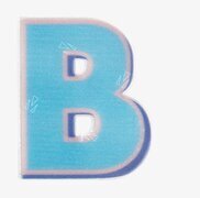 Reflexklistermärken från Firefly i form av bokstaven B