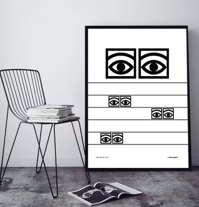 Affischen Ögon Cacao -1956-White Stripes från Olle Eksell