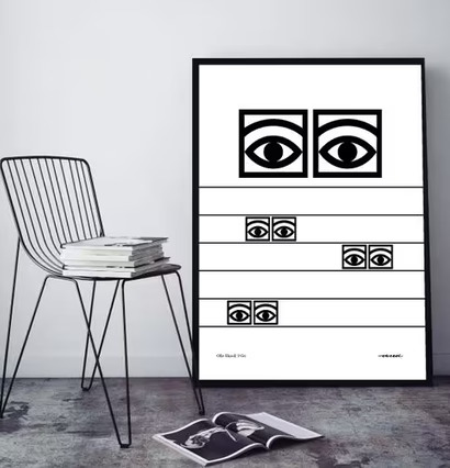 Affischen Ögon Cacao -1956-White Stripes från Olle Eksell