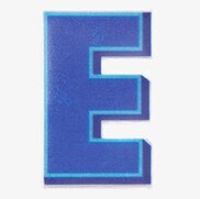 Firefly Reflexklistermärken, bokstaven E i djupblå färg
