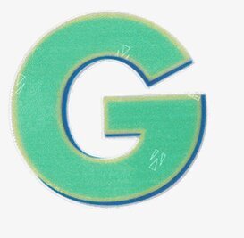 Reflexklistermärken från Firefly i form av bokstaven G