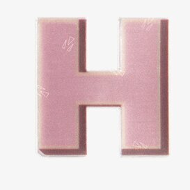 Reflexklistermärken från Firefly, rosa H, reflexiv yta