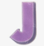 Firefly Reflexklistermärken: Lila bokstaven J med reflex.