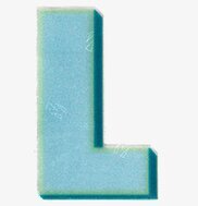 Reflexklistermärken från Firefly formade som bokstaven L